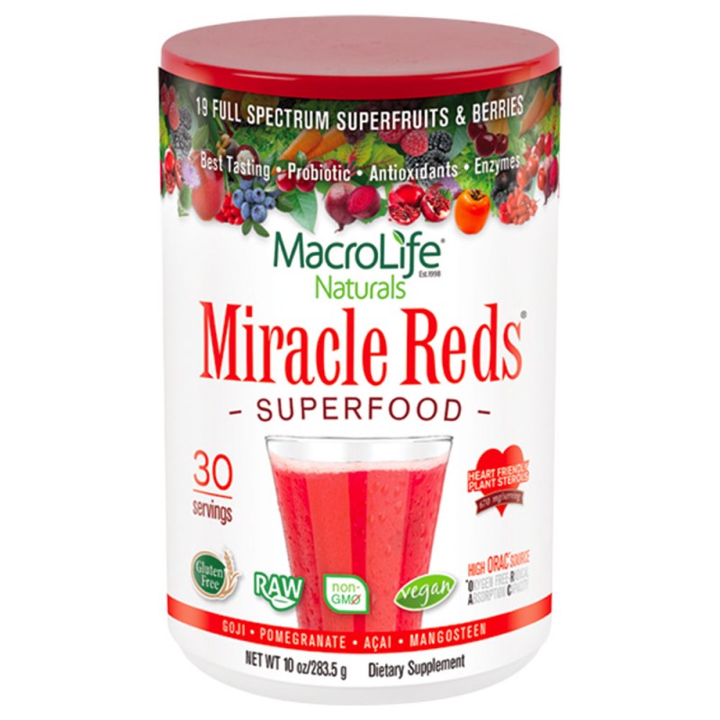 Miracle Reds Raw Organic Superfood| 10 oz / 30 porciones